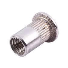 5-.80MM ROUND LARGE FLANGE KNURLED STEEL